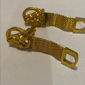 Vintage Gold toned Mesh Cufflinks